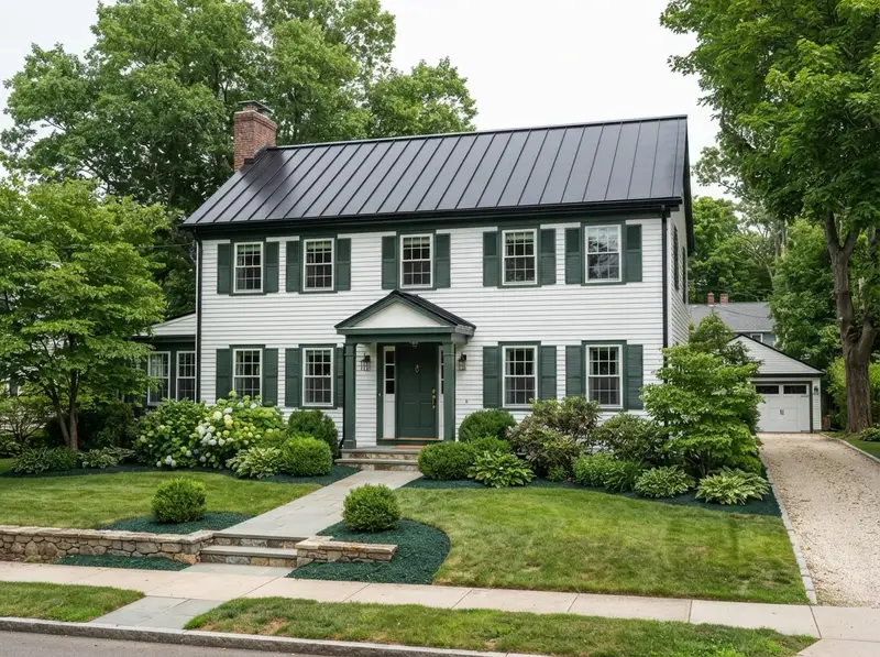 New metal roof and gutters in Hopkinton