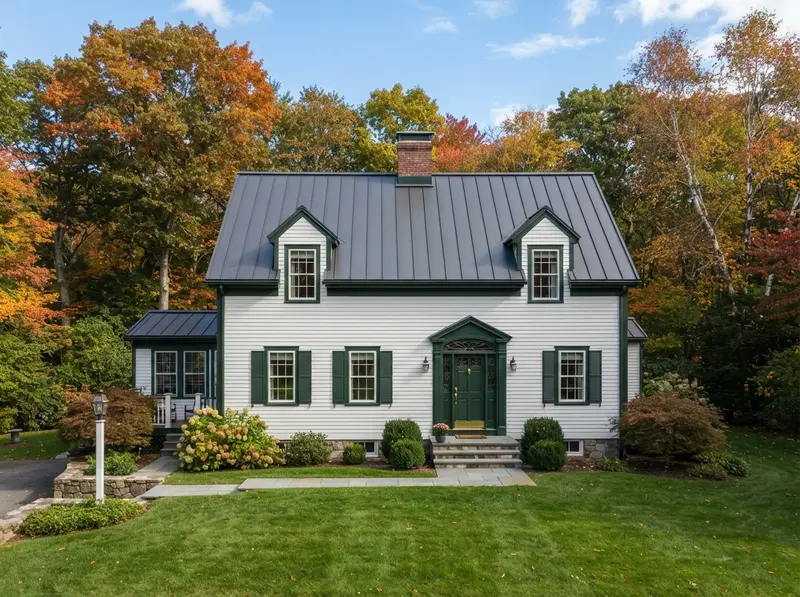 New standing seam metal roof installation