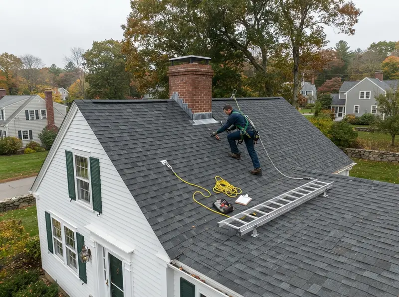 Professional roof inspection in Hopkinton